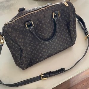 LOUIS VUITTON SPEEDY 30 Ebene Mono w/ crossbody